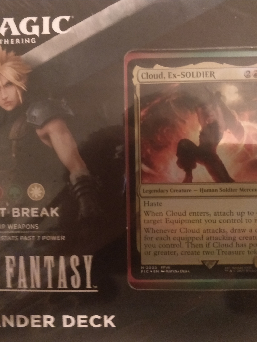 Magic: The Gathering Final Fantasy Cloud, Ex-Soldier Card - Black and Red